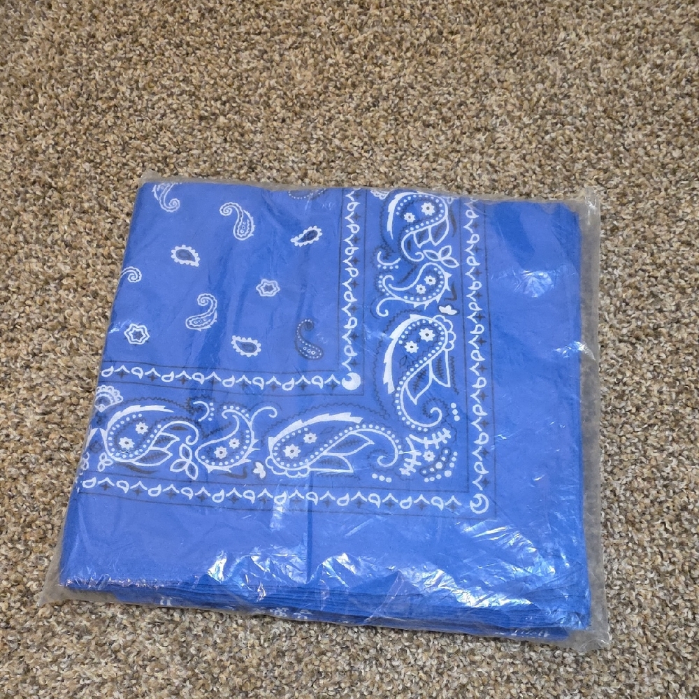 12 New Blue Bandanas